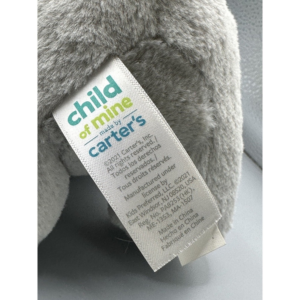 Carter's Elephant Musical Plush Wind Up Gray Stripe 9" Stuffed Animal Grey Works - Picture 14 of 16